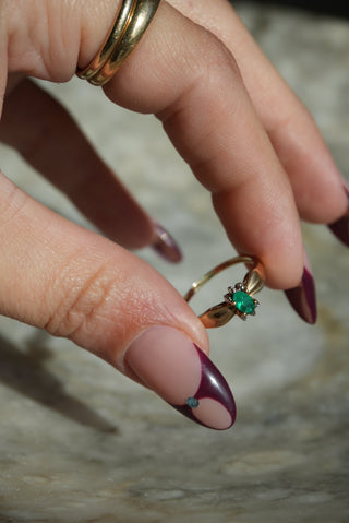 10K GOLD EMERALD RING