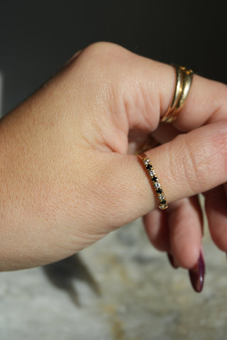 10K BLACK TOURMALINE BAND