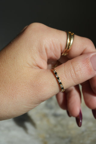 10K BLACK TOURMALINE BAND