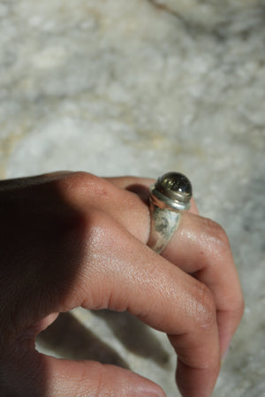 MOSS AGATE ORB SZ 7