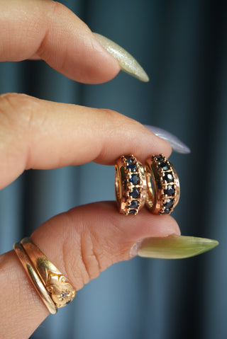 BLUE SAPPHIRE HOOPS