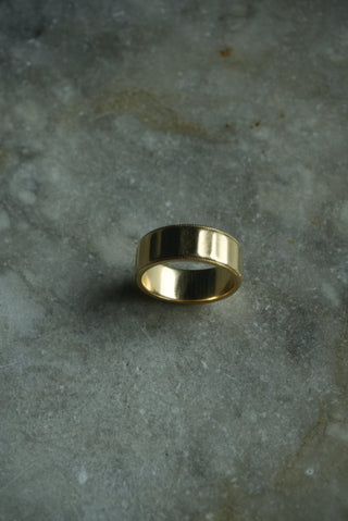 14K SOLID GOLD PANEL RING