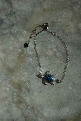 Caribbean Swim - Sterling Turtle Bracelet