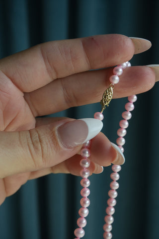 14K PINK HAND TIED PEARLS