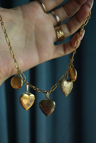 Lots of Love - Goldfill Locket Charm Necklace