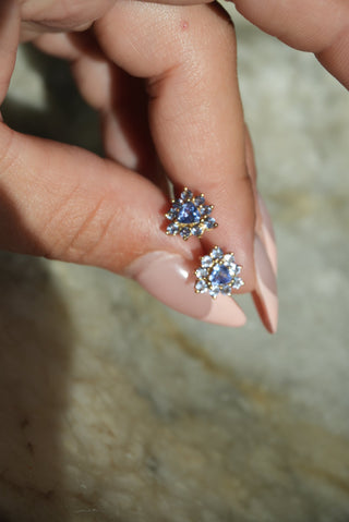 14K TANZANITE STUDS