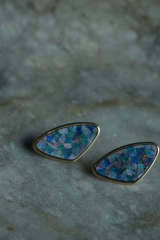 14K OPAL CHIP EARRINGS