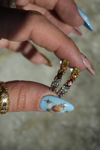 CHAKRA HALF MOON HOOPS