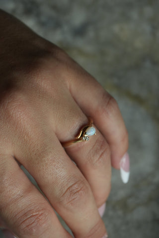 10k Opal & Diamond Band