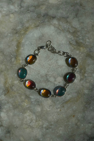 Rainbow Rocks - LeightWorks Sterling Crystal Cabochon Bracelet