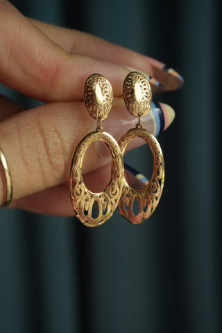 14K FILIGREE DROP EARRINGS
