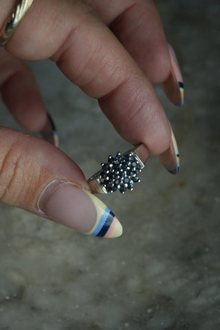FIREWORK - STERLING SAPPHIRE RING SZ 8.5