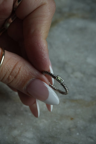 Sweet Slice - Sterling Twist Stacker Band Size 7