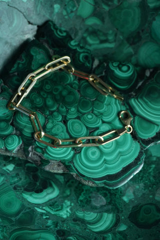 14K PAPERCLIP BRACELET