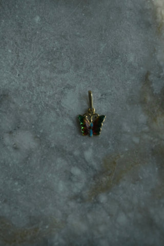 14K ENAMEL BUTTERFLY CHARM