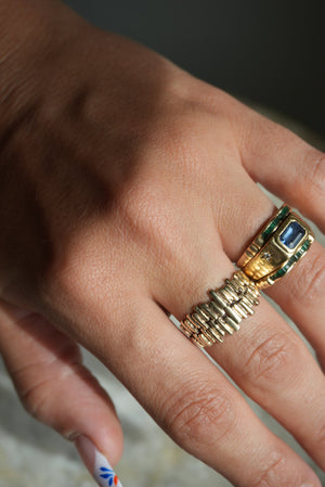BRUTALIST 14k GOLD RING