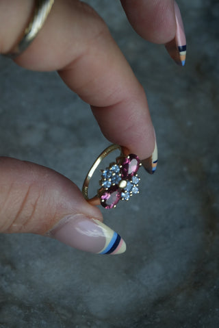 14K TOURMALINE & TANZANITE RING