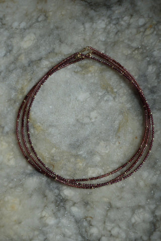 14K GARNET & TOURMALINE BEADED NECKLACES