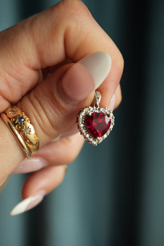 10K RUBY HEART PENDANT
