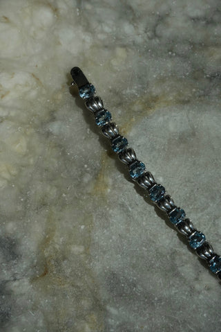 Cinderella Slipper - Sterling Sapphire Bracelet