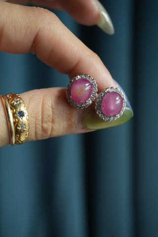 PINK SAPPHIRE STUDS