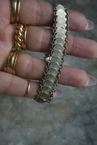 Coin Collector - Sterling silver 1956 Coin Bracelet