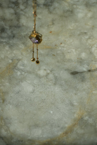 AMETHYST DROP NECKLACE