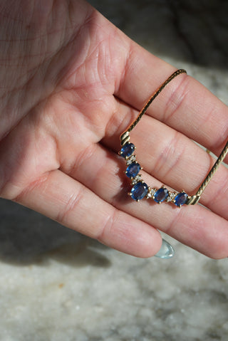 14k SAPPHIRE NECKLACE