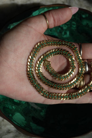 14K EMERALD & GOLD CHAIN