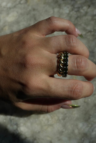 Band 2 - Sterling Gemstone Eternity Ring Size 8