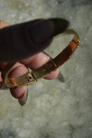 18k Jade & Diamond Bangle Bracelet