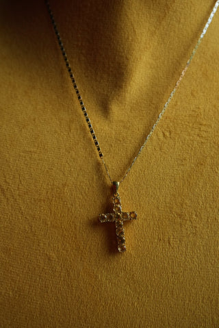 Slice of Heaven - Gold Fill Citrine Cross Necklace