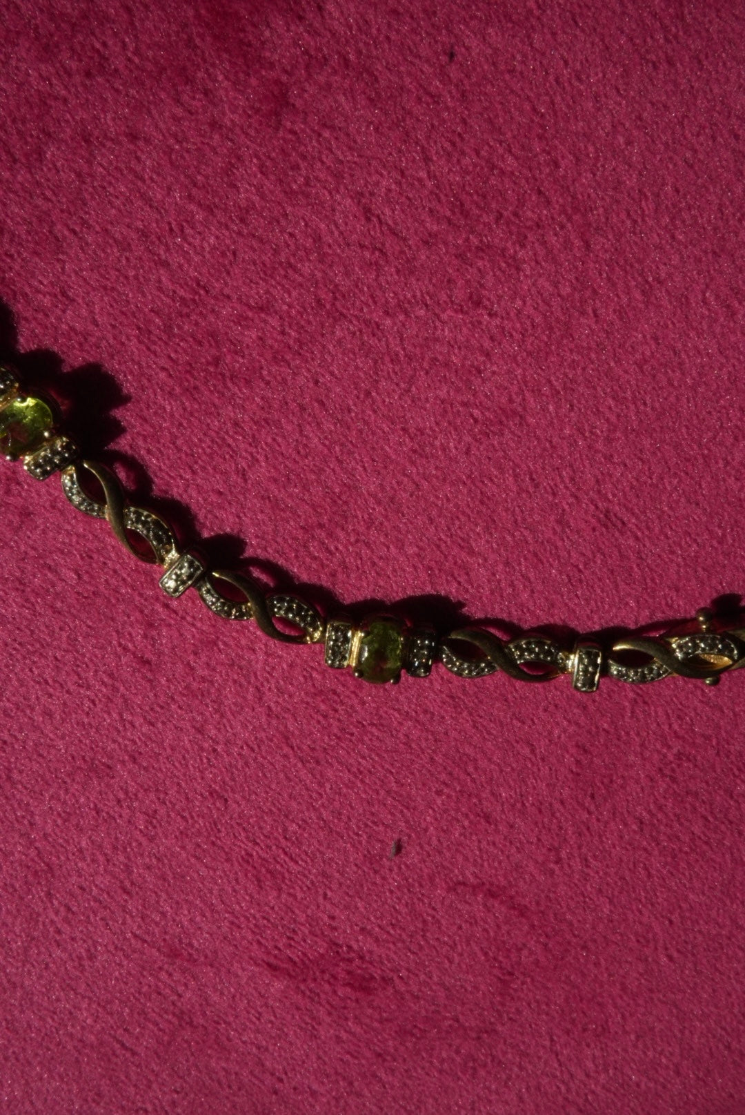 VINTAGE VERMEIL PERIDOT TENNIS BRACELET