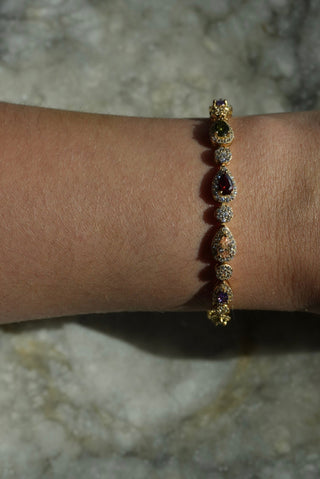 Gem Party - Vermeil Mixed Gemstone Tennis Bracelet