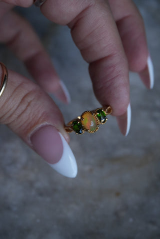 Gum Drop - Vermeil Gemstone Band size 6