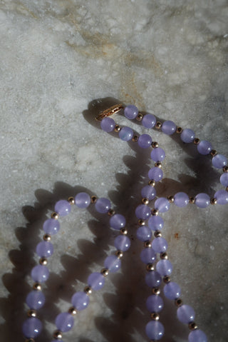 14K LAVENDER JADE NECKLACE