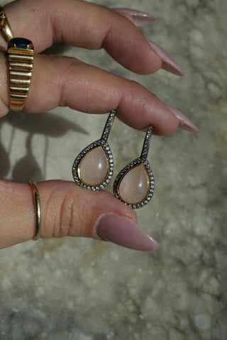 Juicy Drops - Sterling Rose Quartz Earring