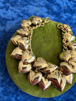 GOLDEN HEART CHARM BRACELET
