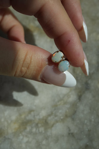 14K OPAL STUDS