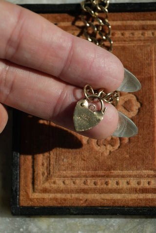 10K Heart PadLock Bracelet