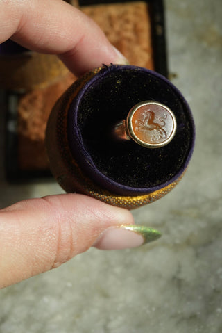Antique Lion Head Ring