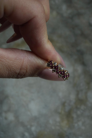 14k Ruby & Diamond Band