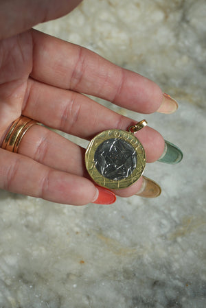 14K GOLD BAILED LIRE ITALIAN COIN