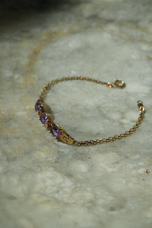 10K GOLD AMETHYST BRACELET