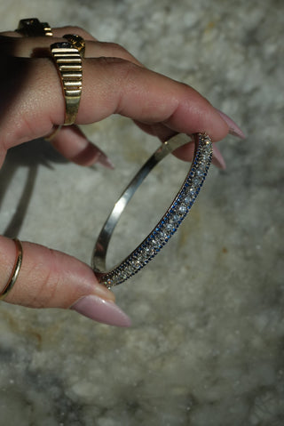 Star Struck - Sterling Icy Gemstone Bangle