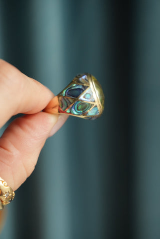 14K YELLOW QUARTZ RING