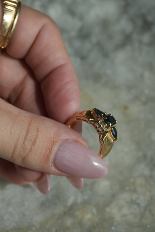 14k Sapphire & Diamond Ring