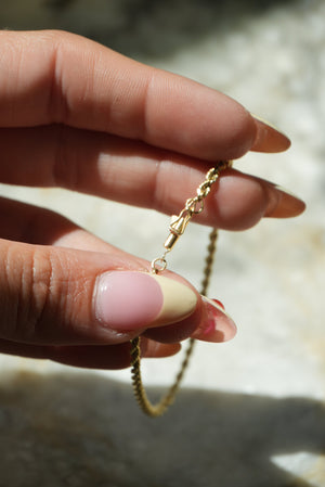 7inch 14k ROPE BRACELET