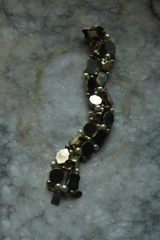 Double Doozy - Goldtone Double Slide Bracelet