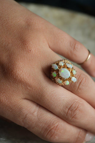 14K OPAL CENTER STAGE RING